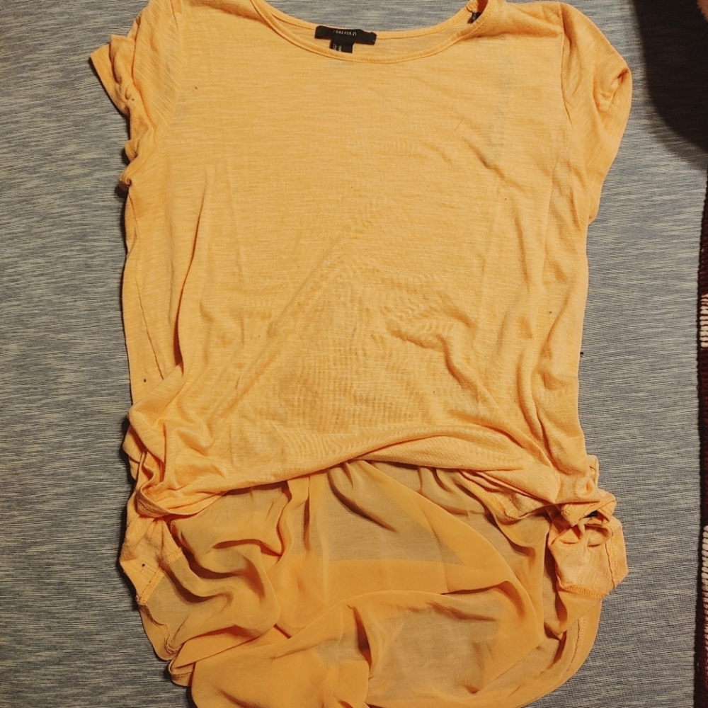 High low shirt, forever 21 medium peach color